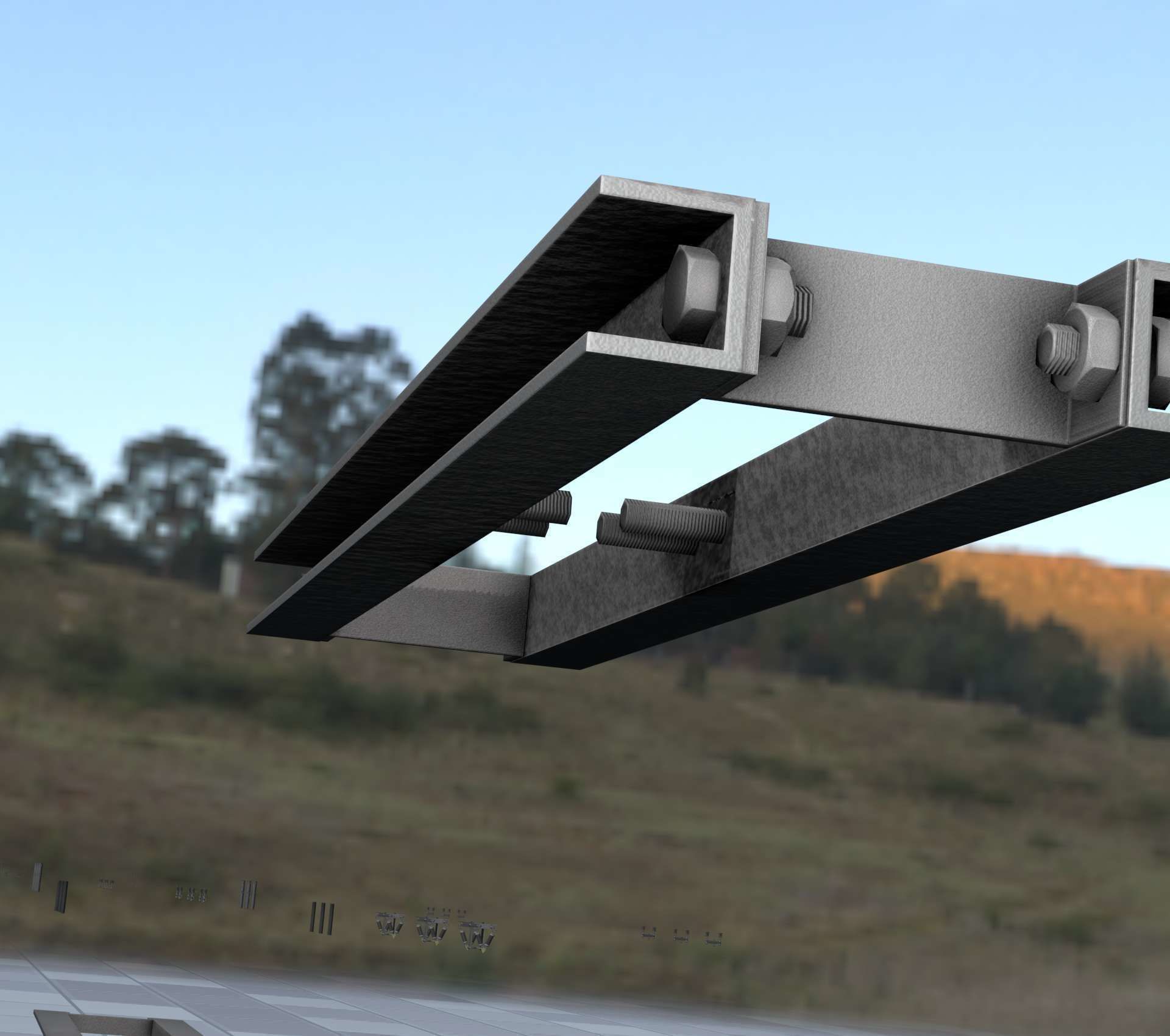 Power Pole Cross Connection 1 - Object 104 Low-poly 3D model_73