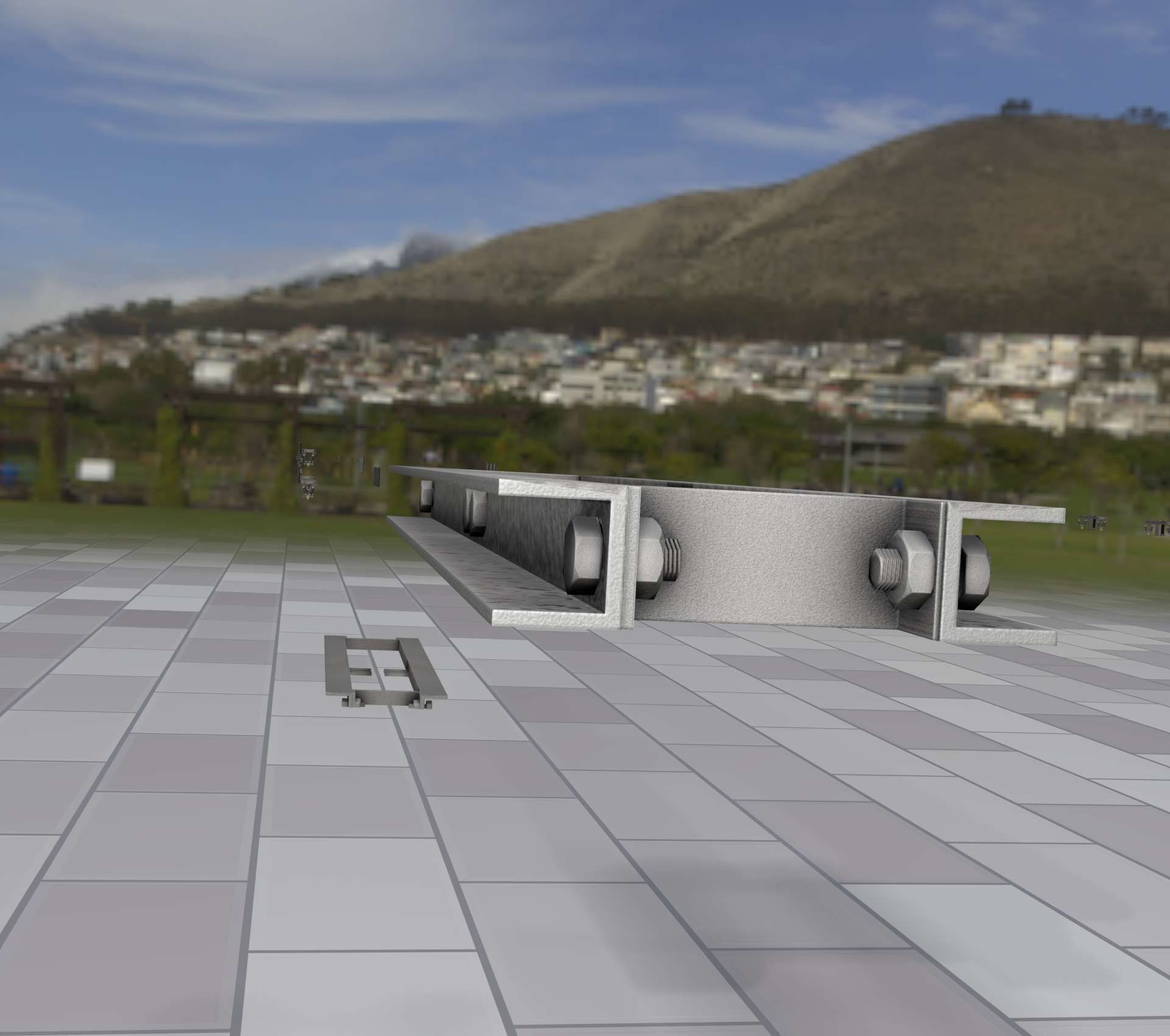 Power Pole Cross Connection 1 - Object 104 Low-poly 3D model_24