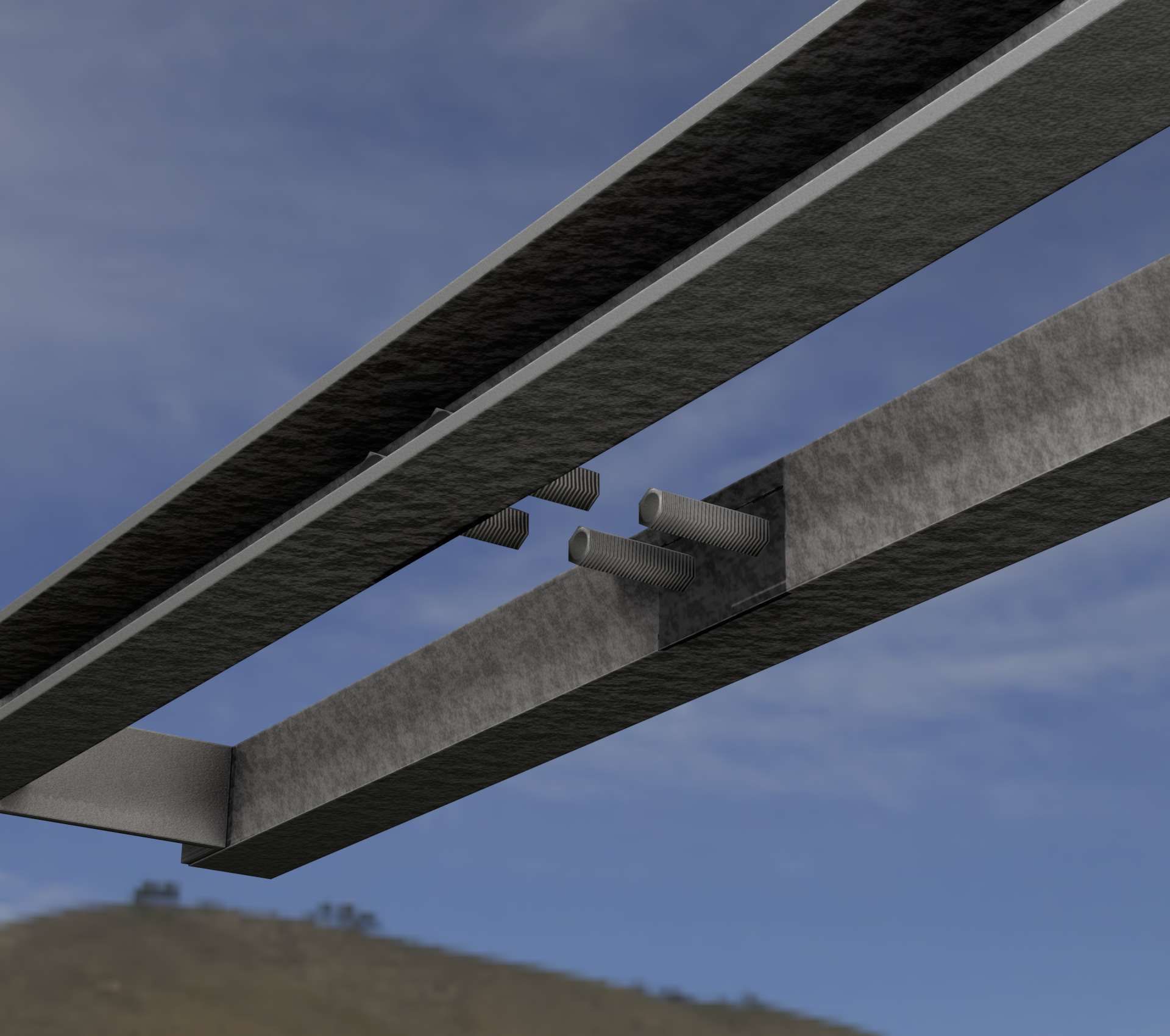 Power Pole Cross Connection 1 - Object 104 Low-poly 3D model_87