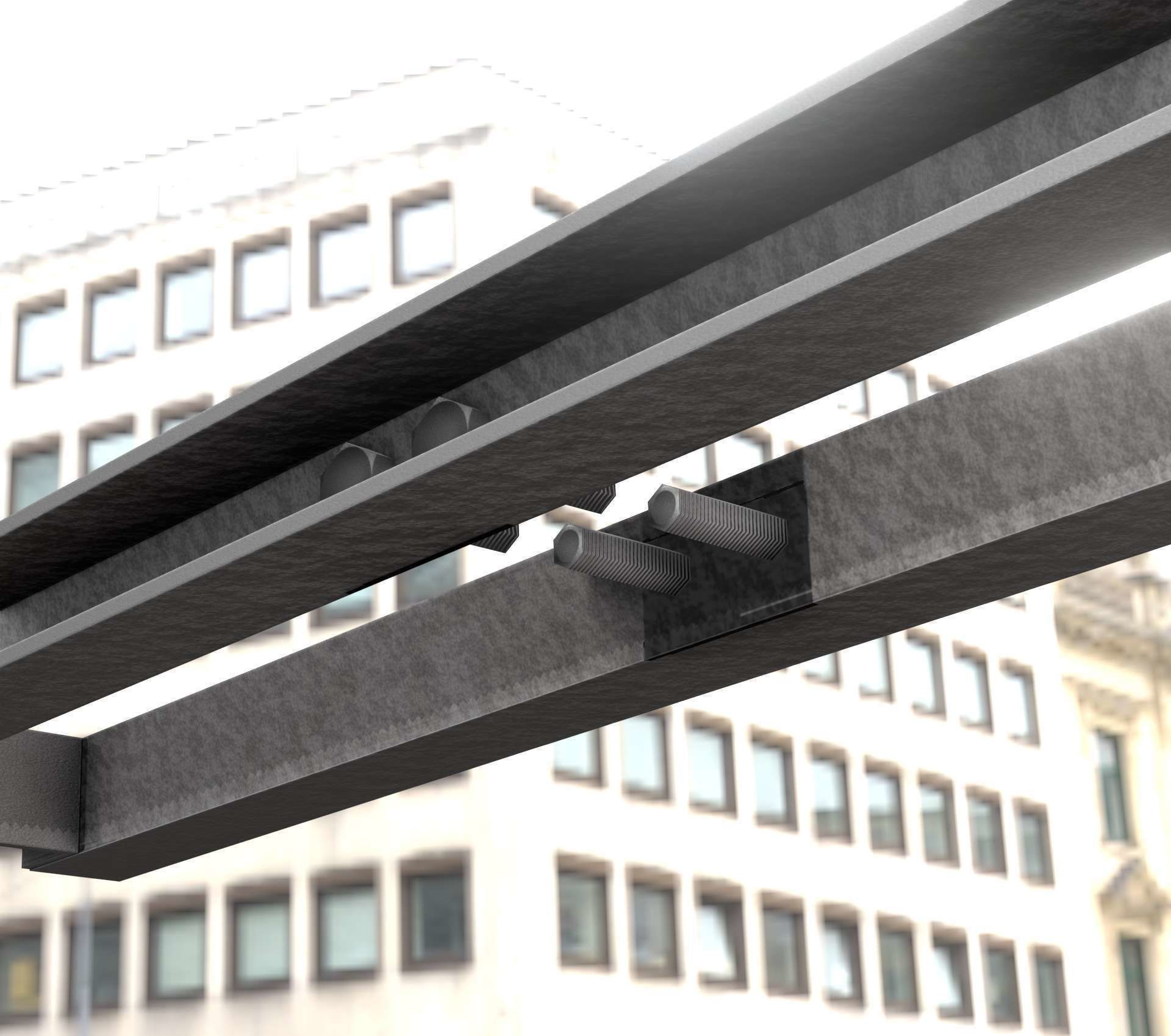 Power Pole Cross Connection 1 - Object 104 Low-poly 3D model_85