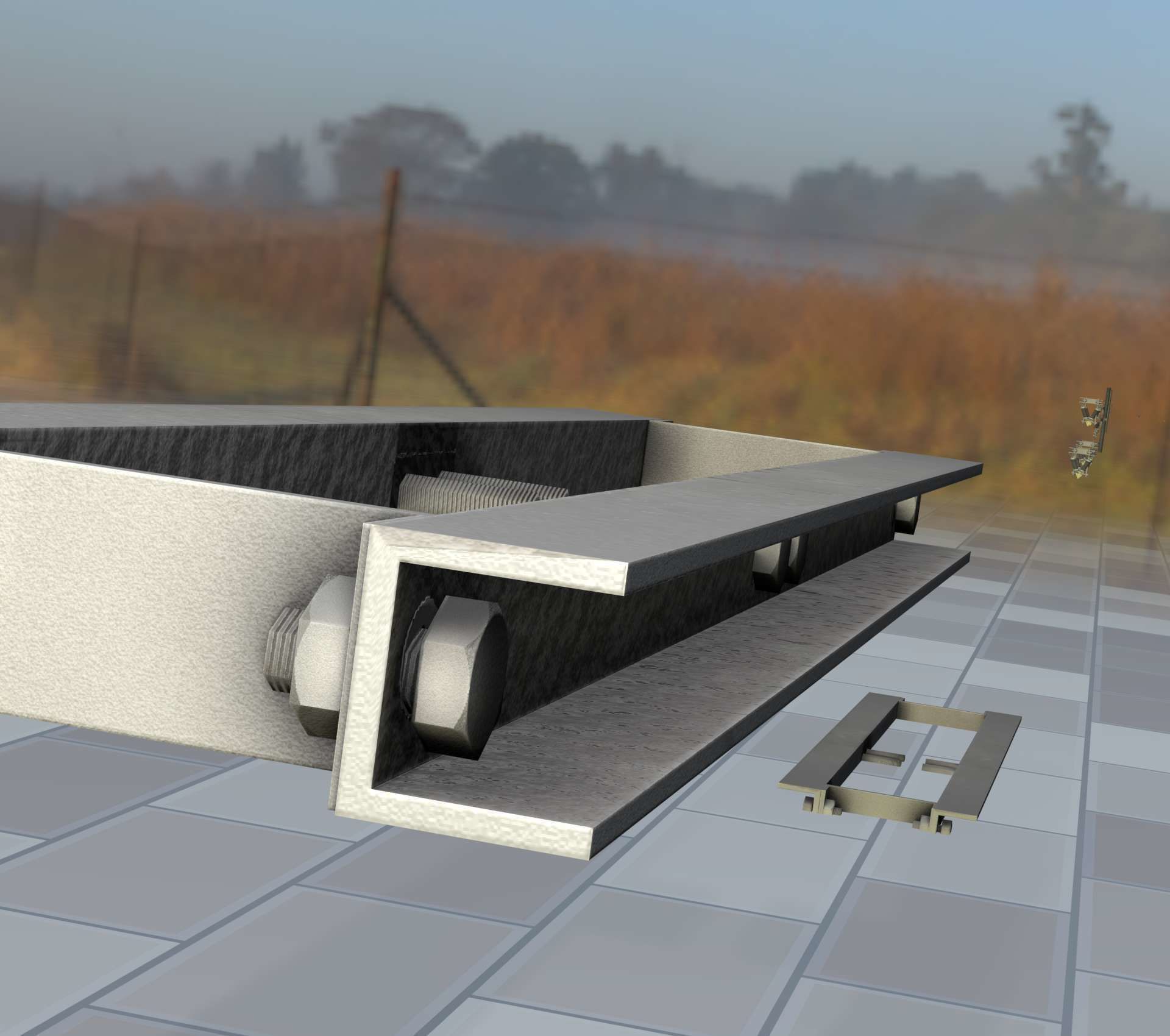 Power Pole Cross Connection 1 - Object 104 Low-poly 3D model_64