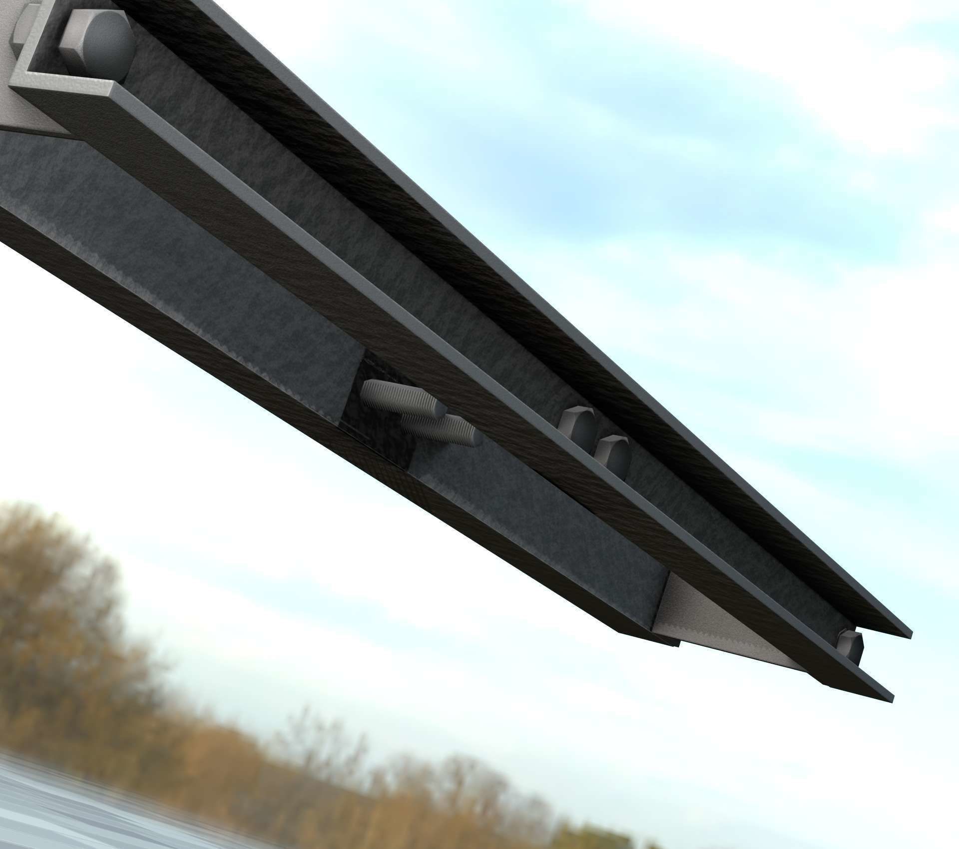 Power Pole Cross Connection 1 - Object 104 Low-poly 3D model_70