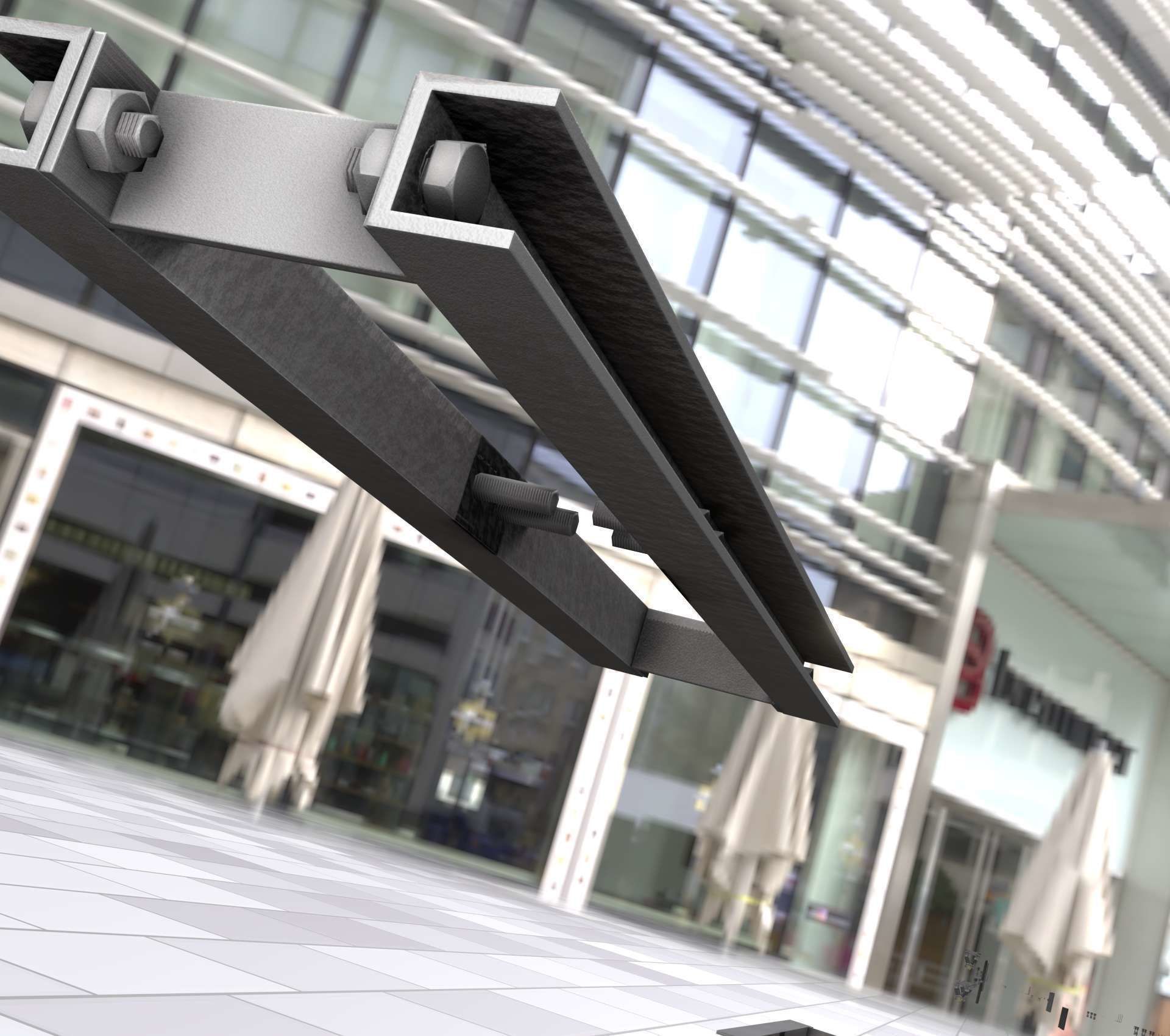 Power Pole Cross Connection 1 - Object 104 Low-poly 3D model_21