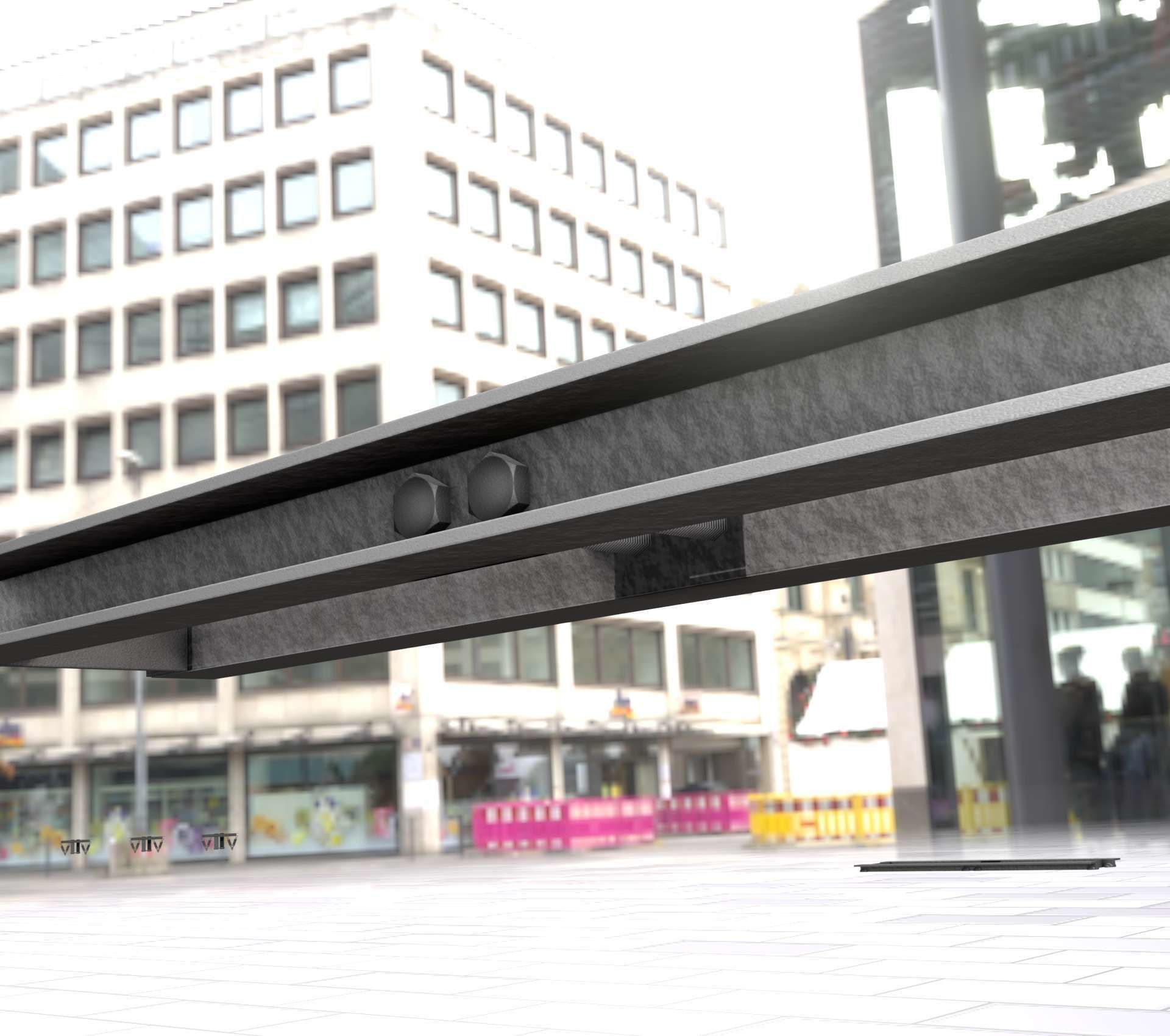 Power Pole Cross Connection 1 - Object 104 Low-poly 3D model_34