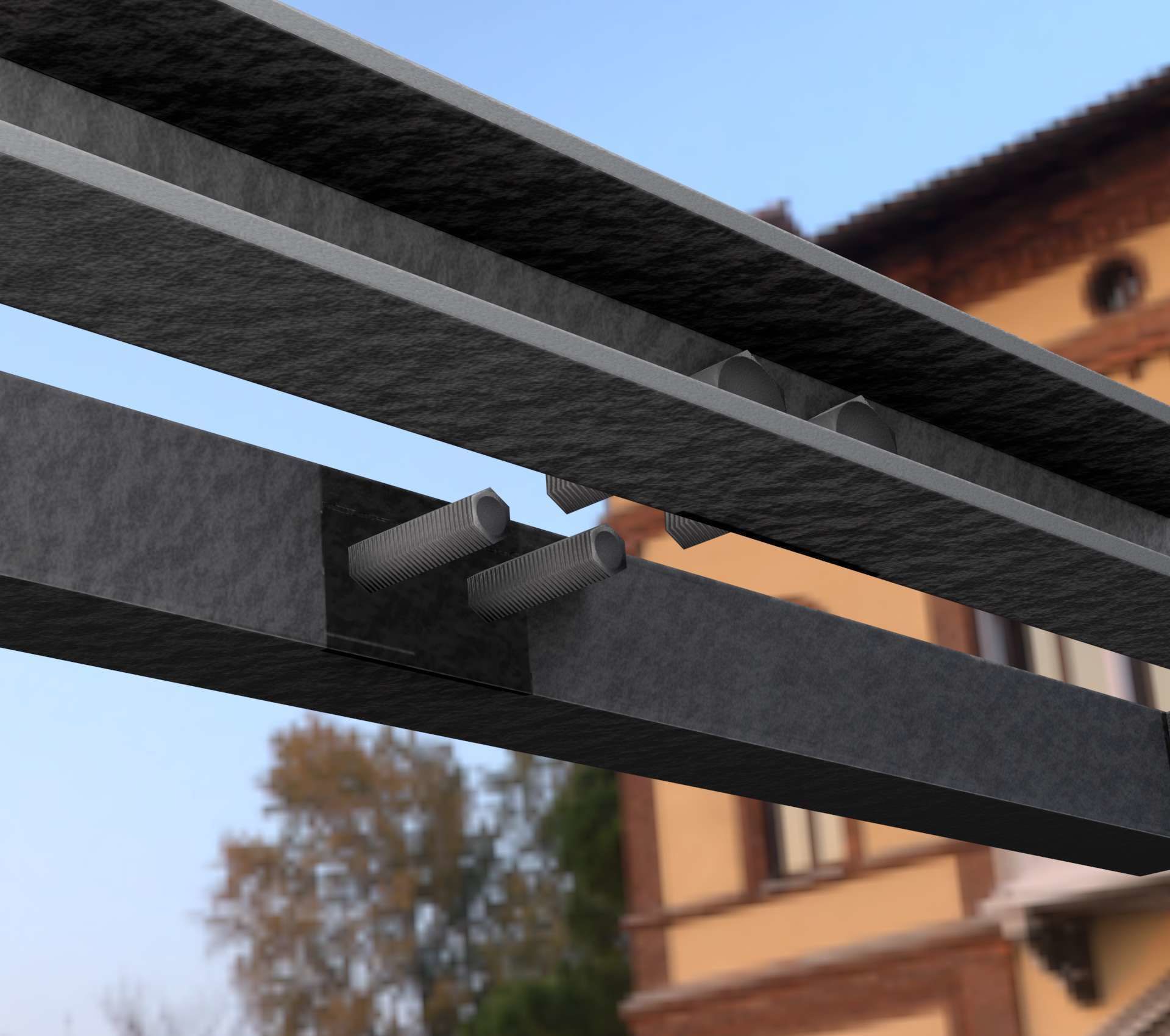 Power Pole Cross Connection 1 - Object 104 Low-poly 3D model_55