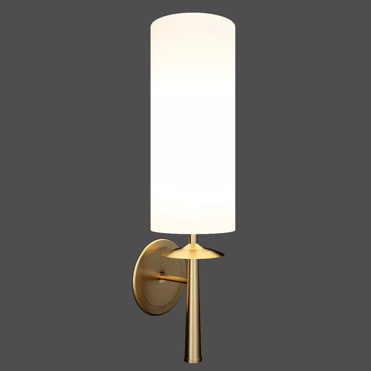 AERIN brass wall sconce with shade 3D model_0