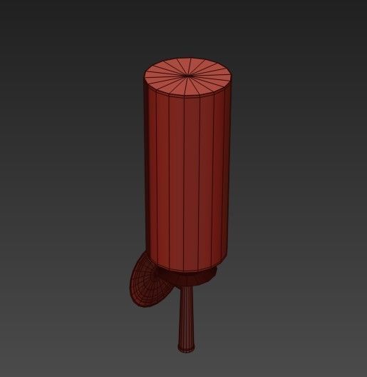 AERIN brass wall sconce with shade 3D model_1