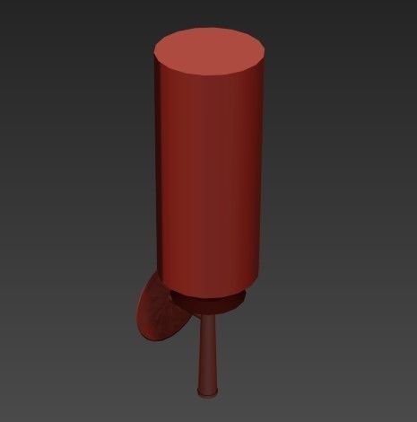 AERIN brass wall sconce with shade 3D model_6