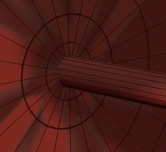 AERIN brass wall sconce with shade 3D model_3