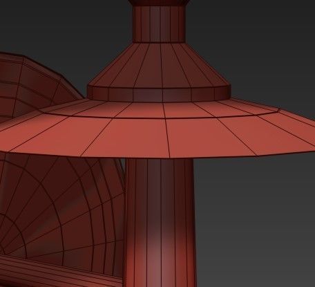 AERIN brass wall sconce with shade 3D model_2