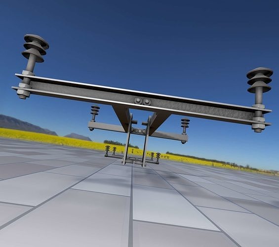 Electricity Poles Insulators 4 - Object 106 Low-poly 3D model