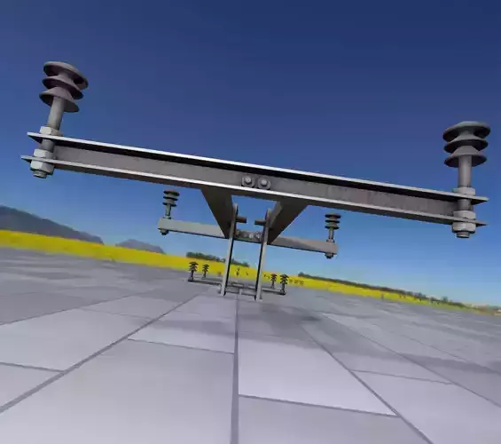 Electricity Poles Insulators 4 - Object 106 Low-poly 3D model