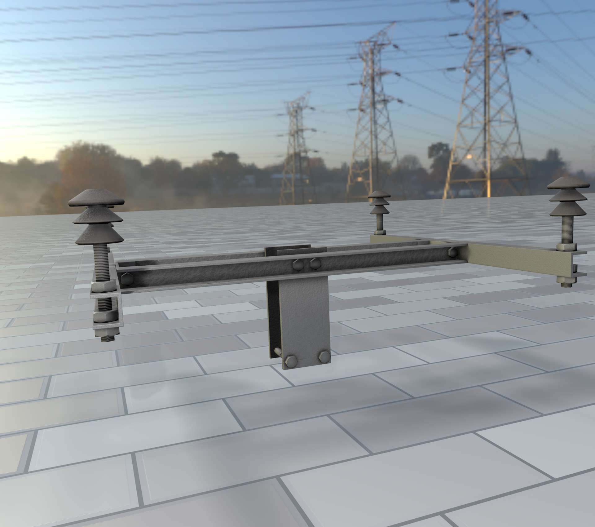 Electricity Poles Insulators 4 - Object 106 Low-poly 3D model_5