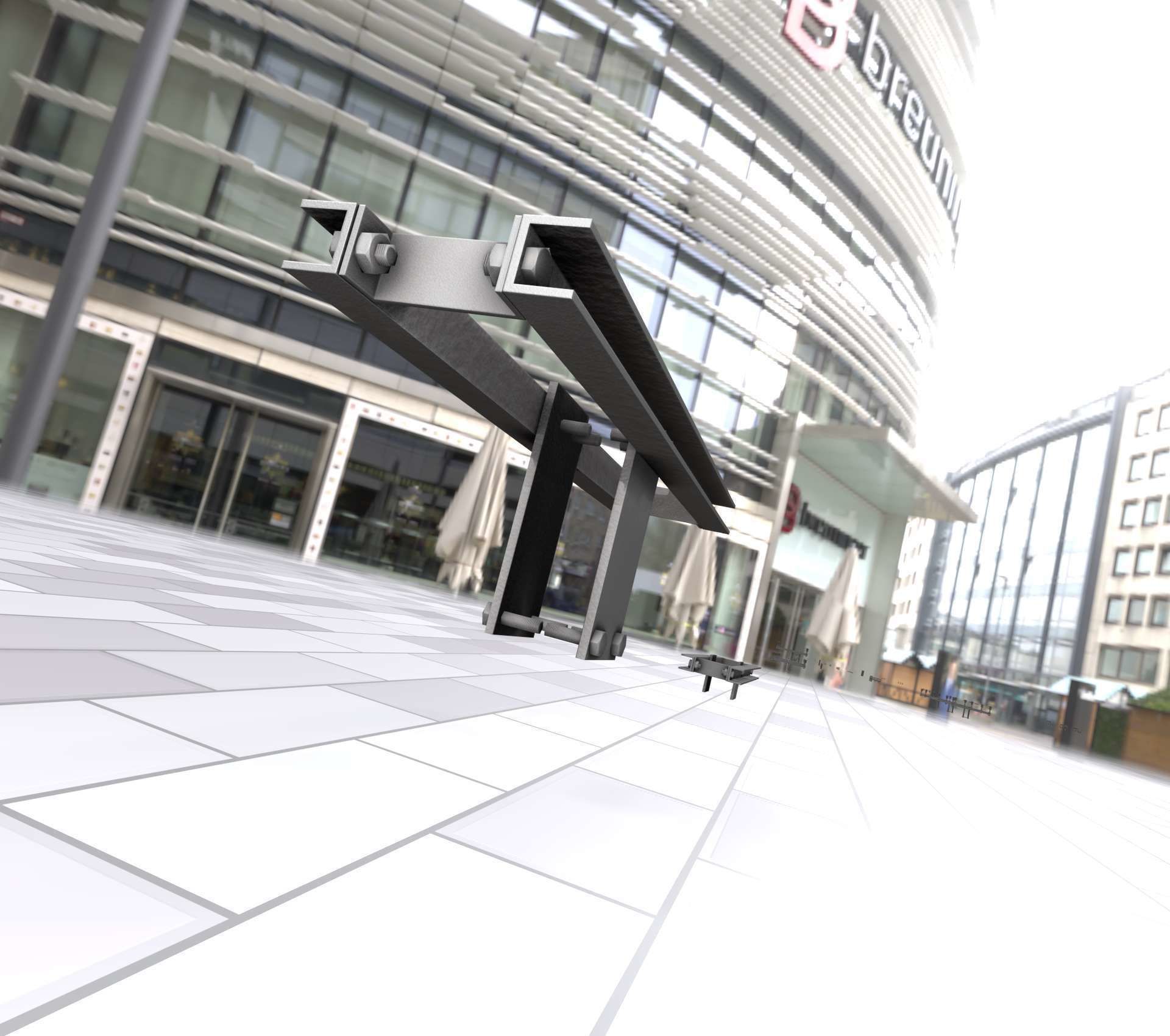 Power Pole Cross Connection 2 - Object 107 Low-poly 3D model_19