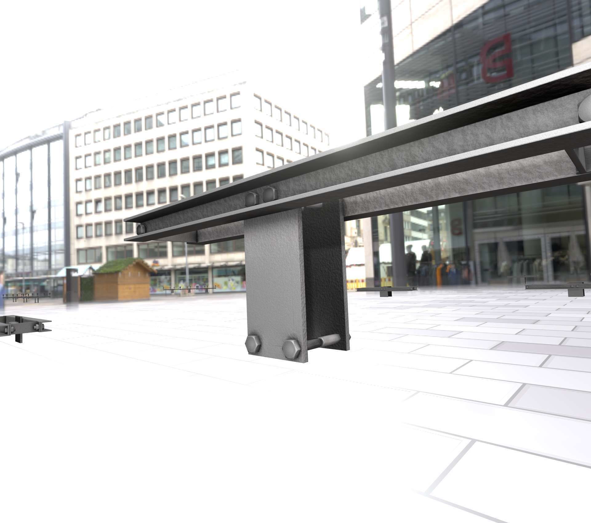 Power Pole Cross Connection 2 - Object 107 Low-poly 3D model_34