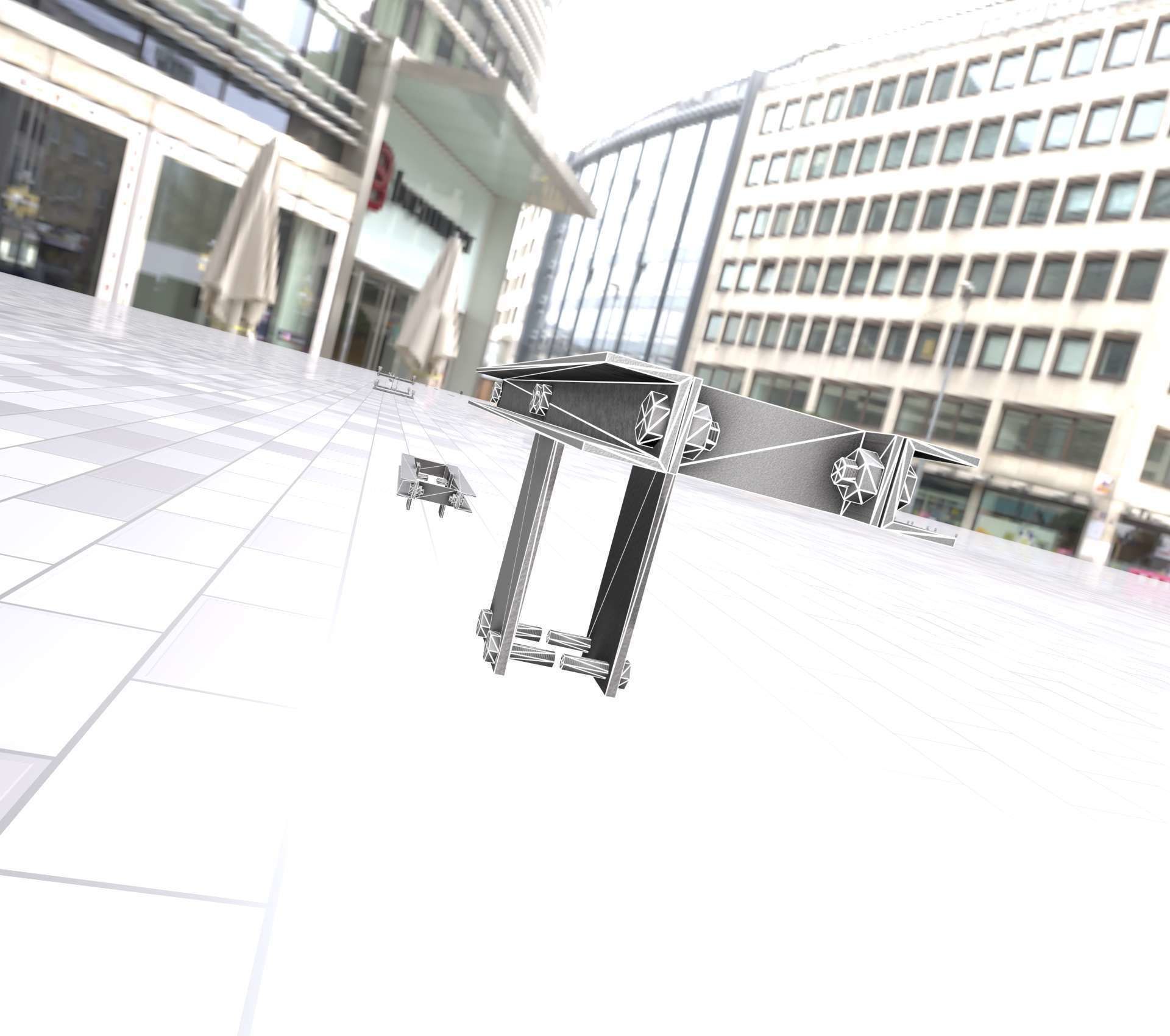 Power Pole Cross Connection 2 - Object 107 Low-poly 3D model_5