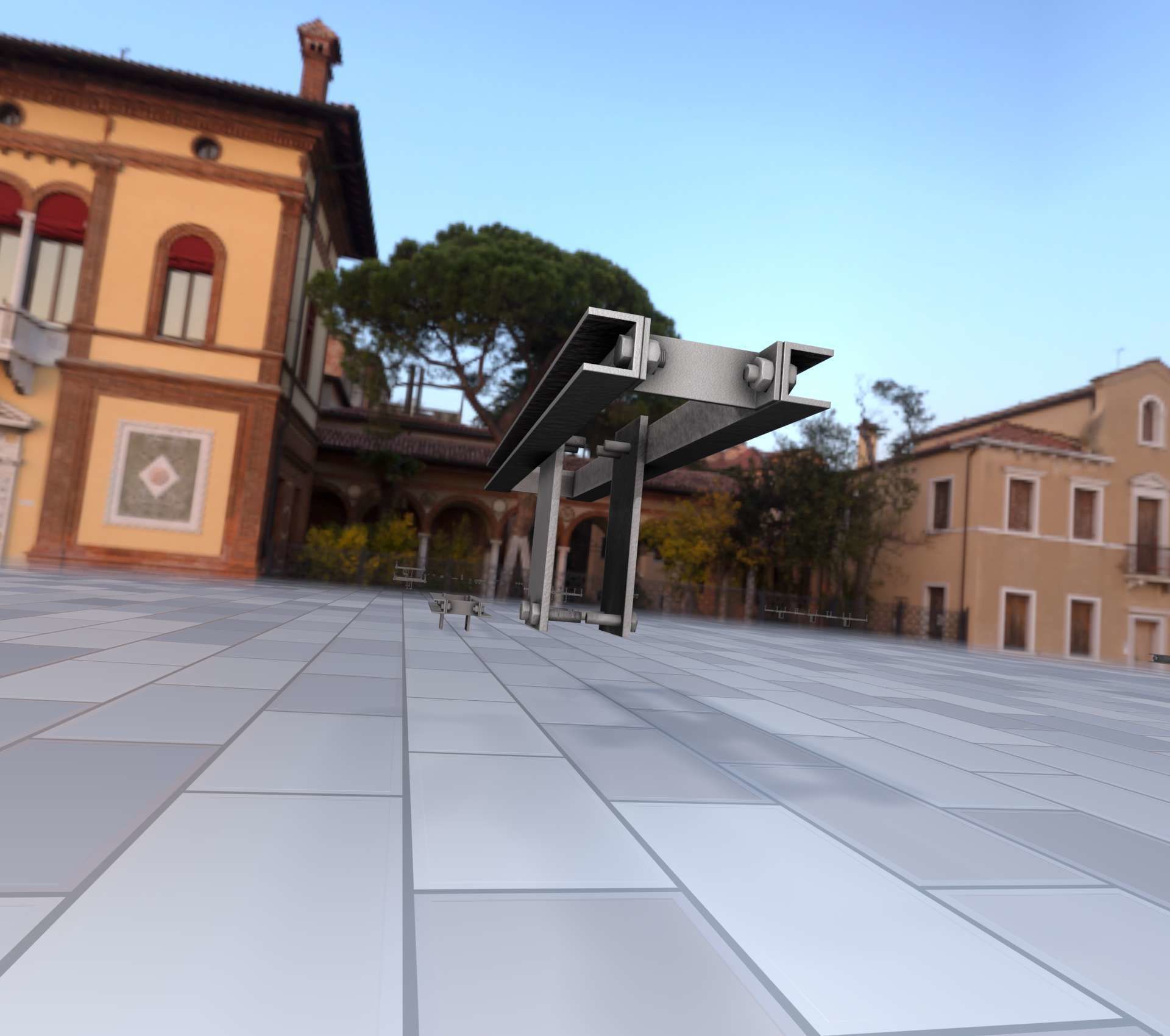 Power Pole Cross Connection 2 - Object 107 Low-poly 3D model_18