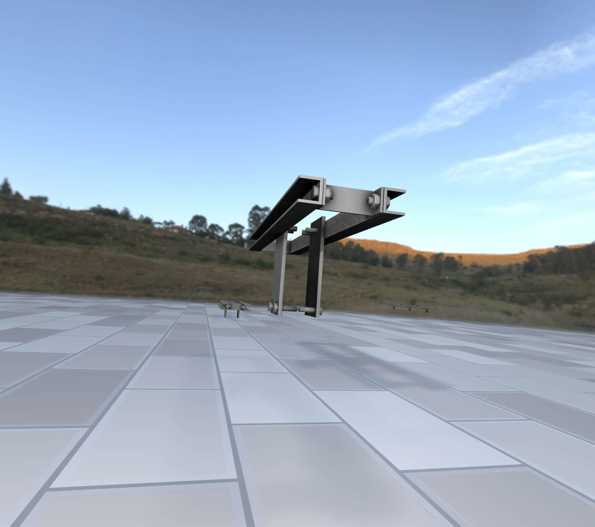 Power Pole Cross Connection 2 - Object 107 Low-poly 3D model_23