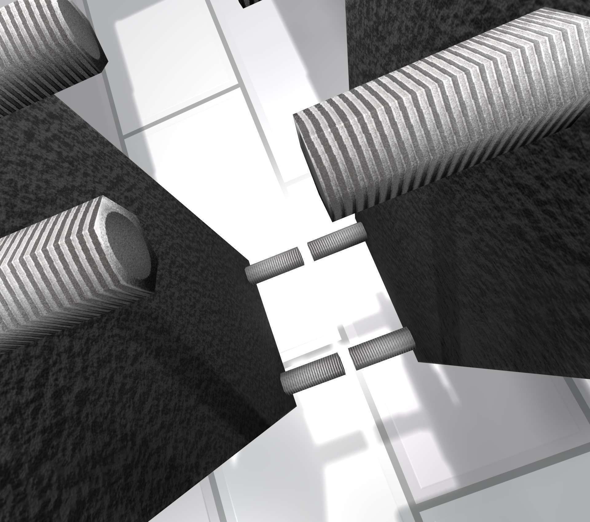 Power Pole Cross Connection 2 - Object 107 Low-poly 3D model_17