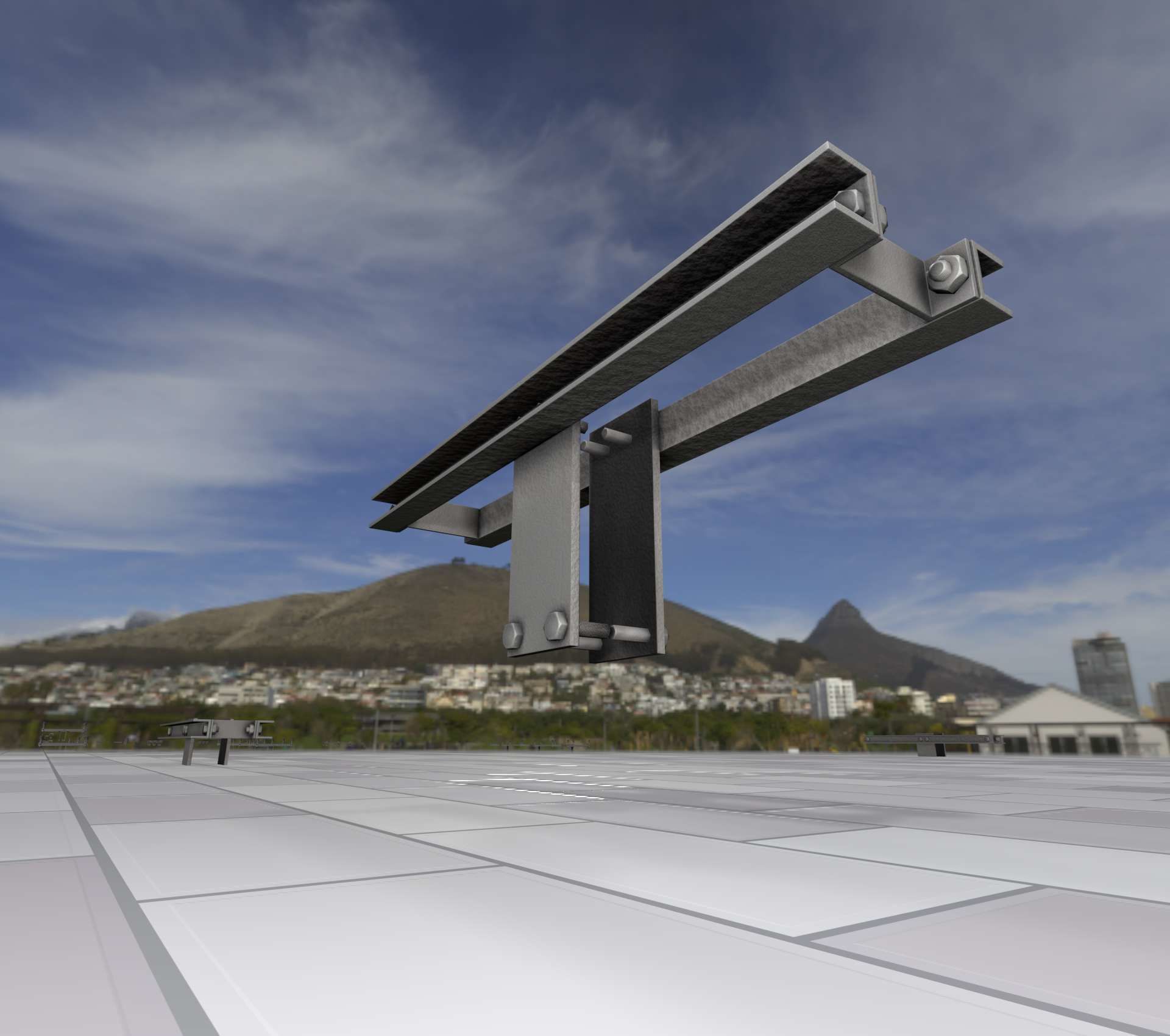 Power Pole Cross Connection 2 - Object 107 Low-poly 3D model_37