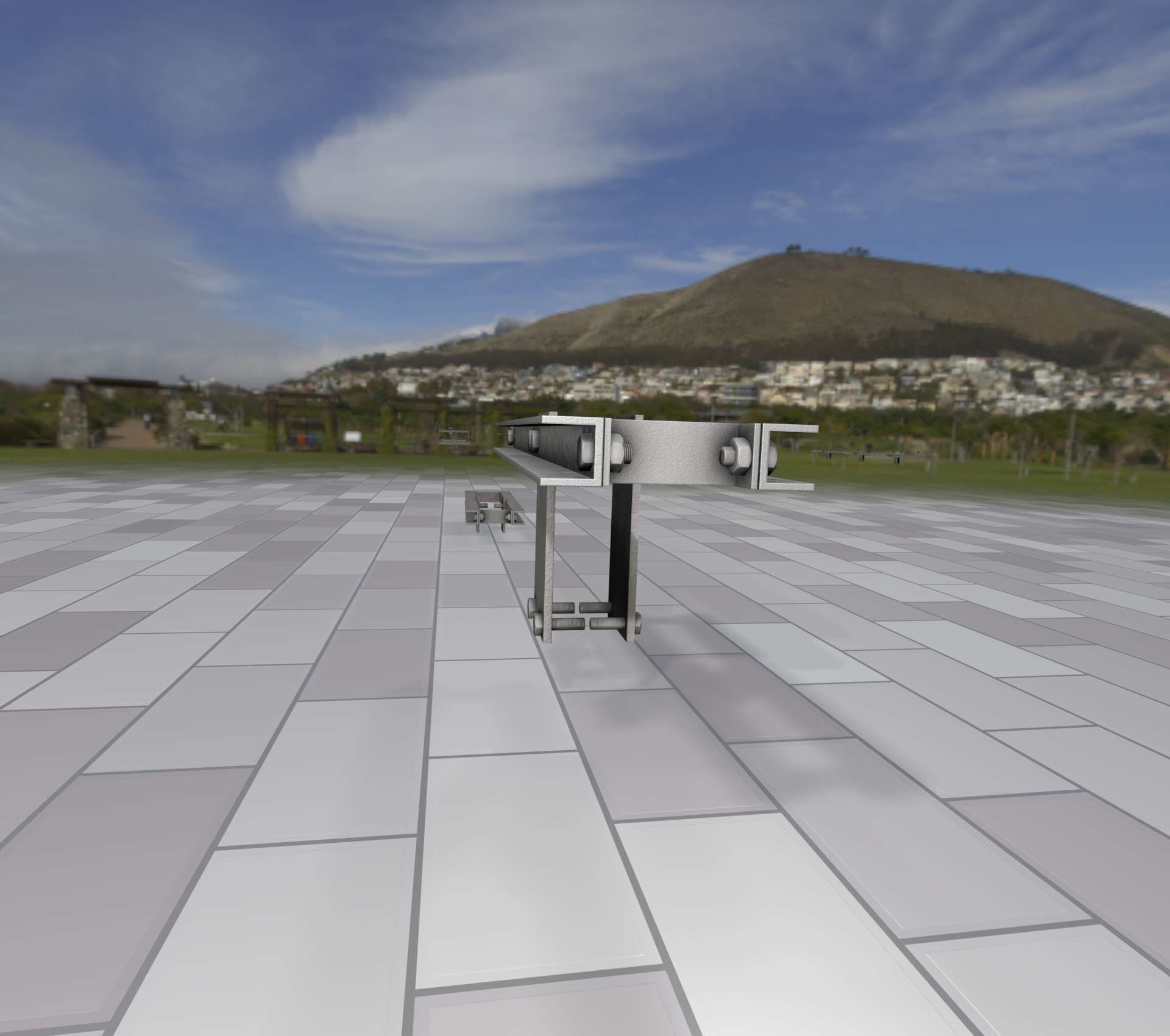 Power Pole Cross Connection 2 - Object 107 Low-poly 3D model_24