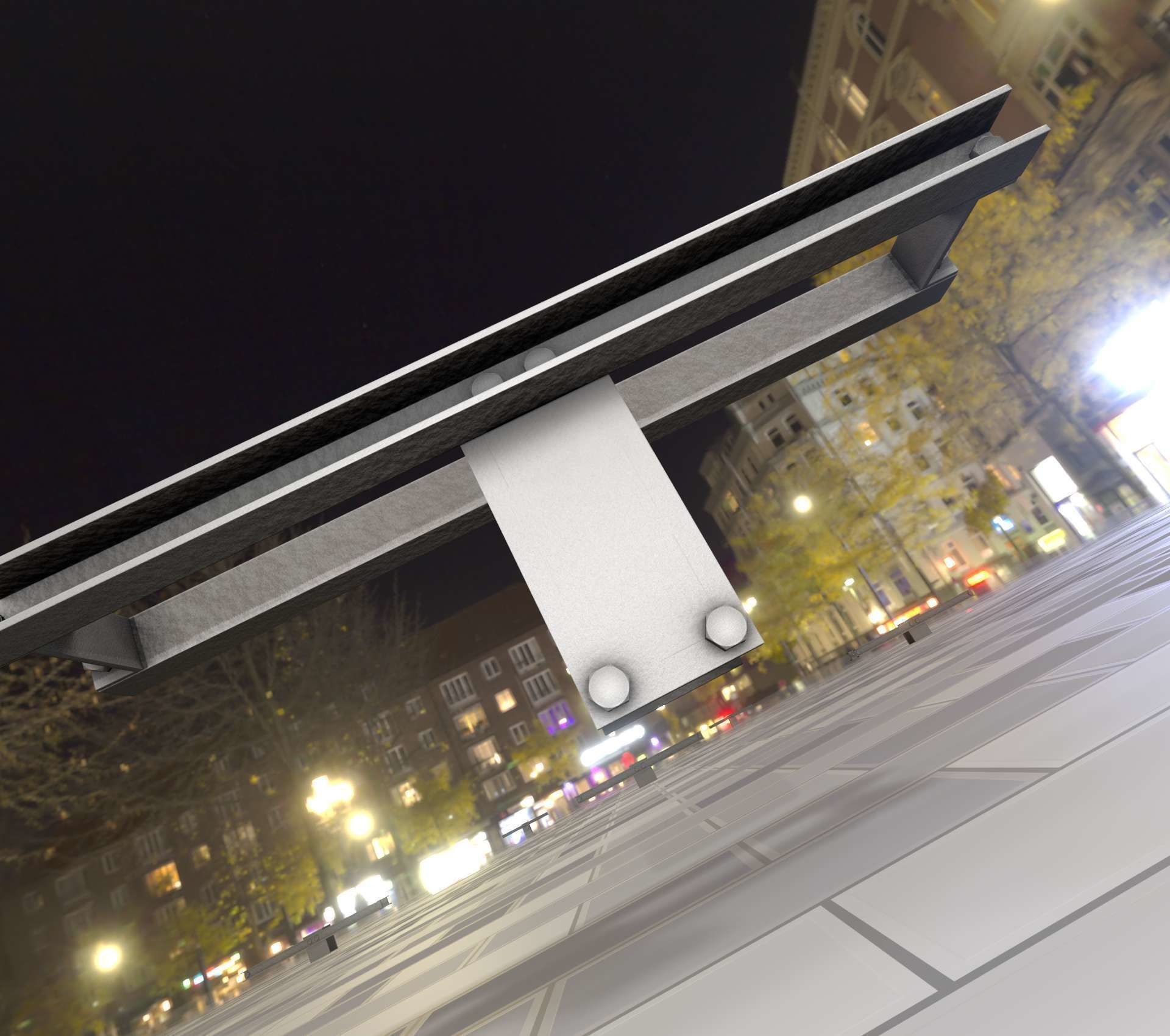 Power Pole Cross Connection 2 - Object 107 Low-poly 3D model_8