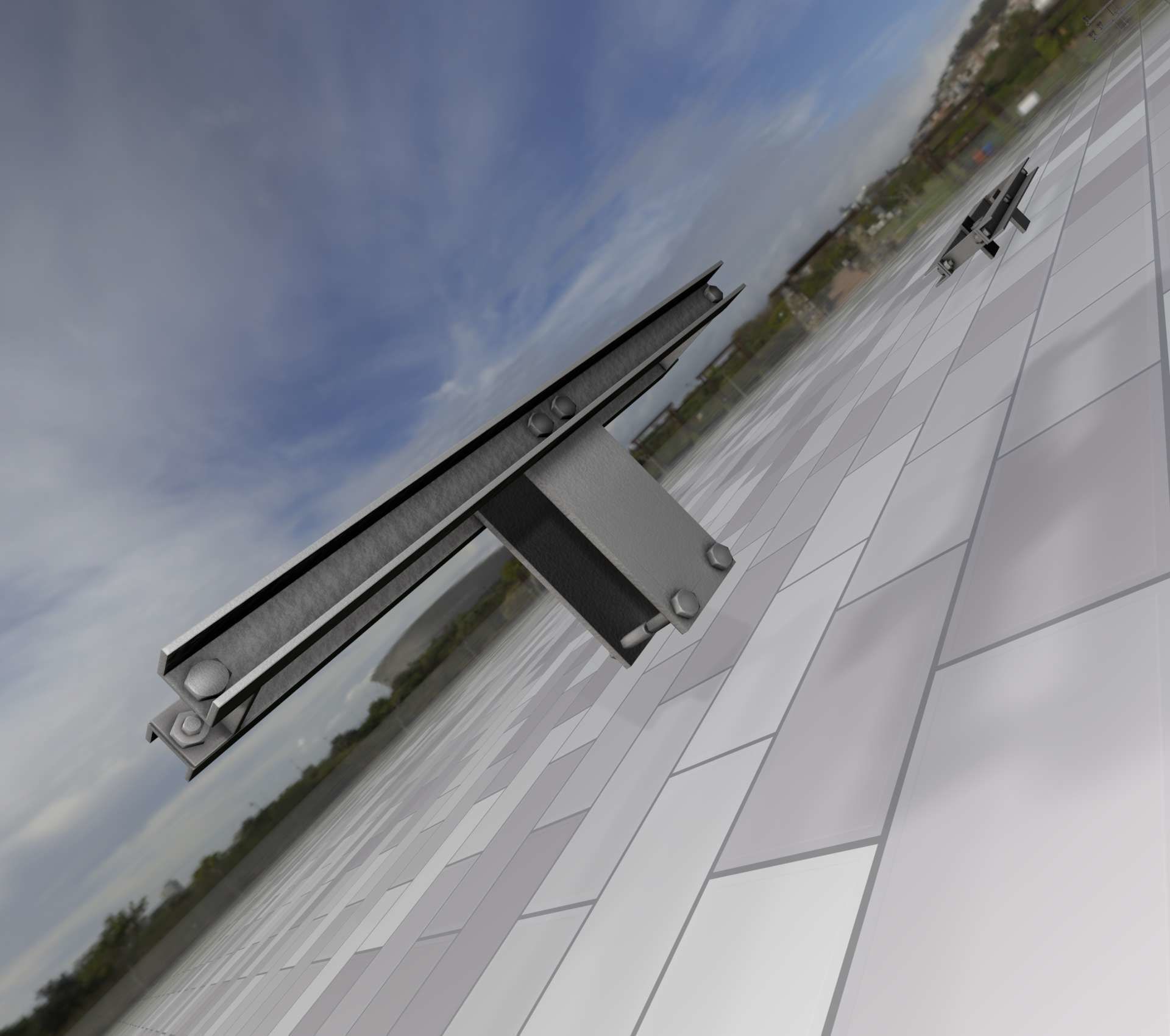 Power Pole Cross Connection 2 - Object 107 Low-poly 3D model_45