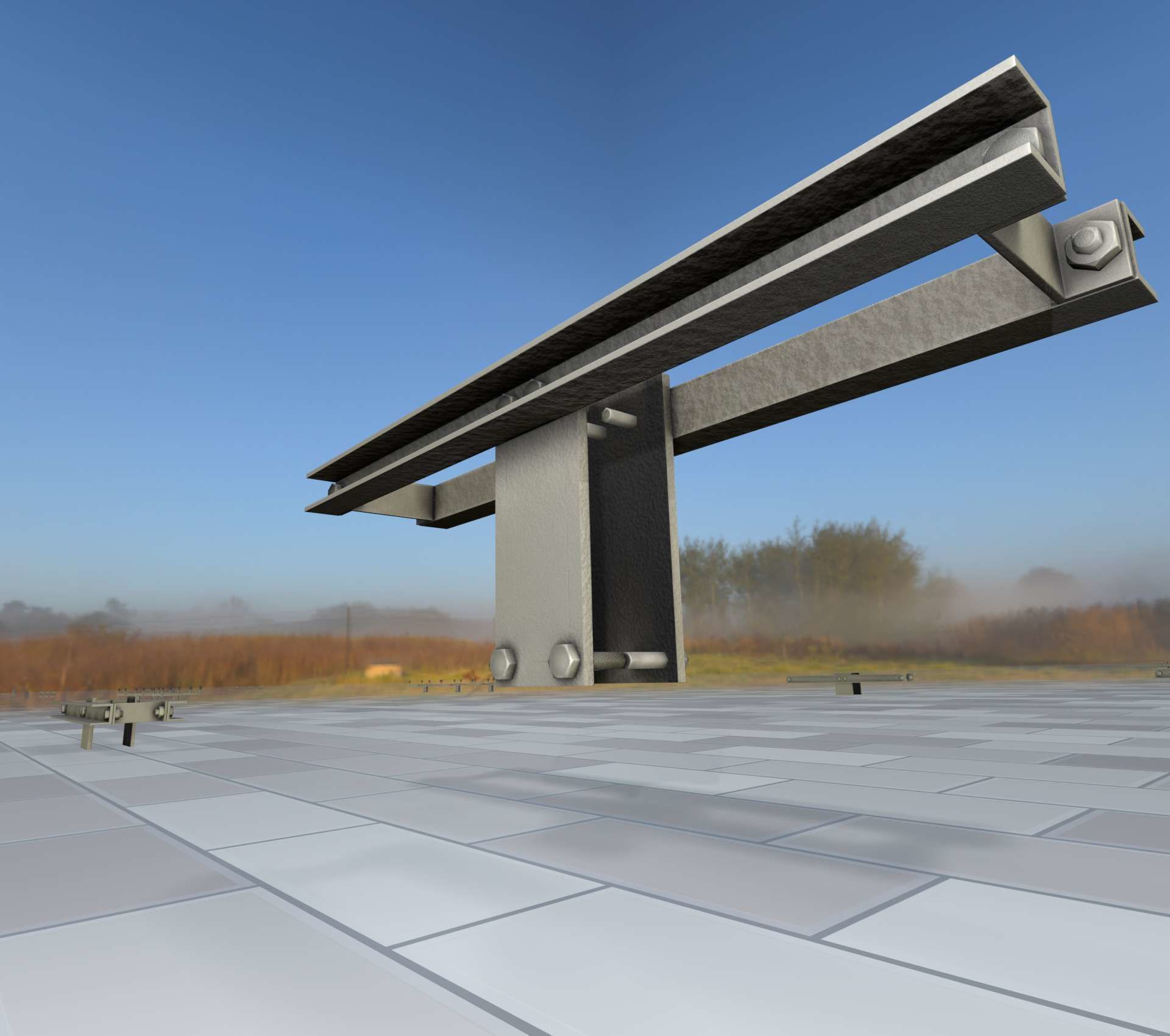 Power Pole Cross Connection 2 - Object 107 Low-poly 3D model_27