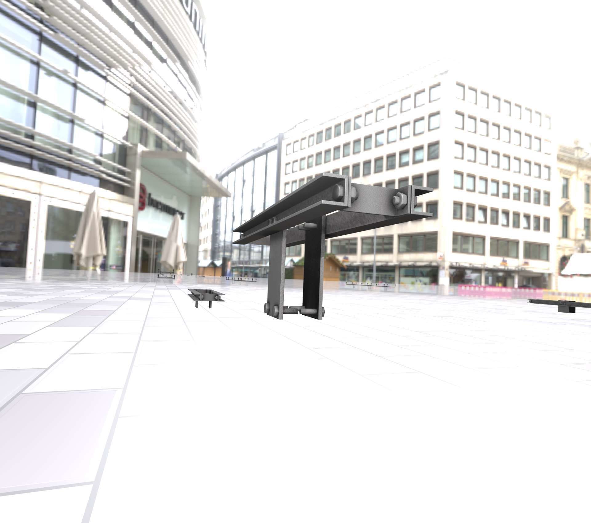 Power Pole Cross Connection 2 - Object 107 Low-poly 3D model_26