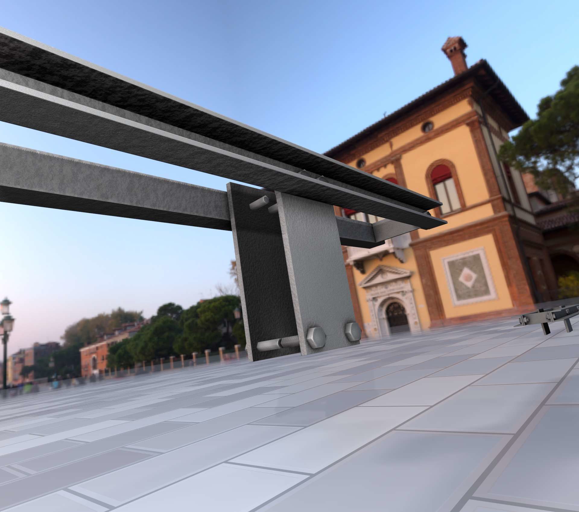 Power Pole Cross Connection 2 - Object 107 Low-poly 3D model_10