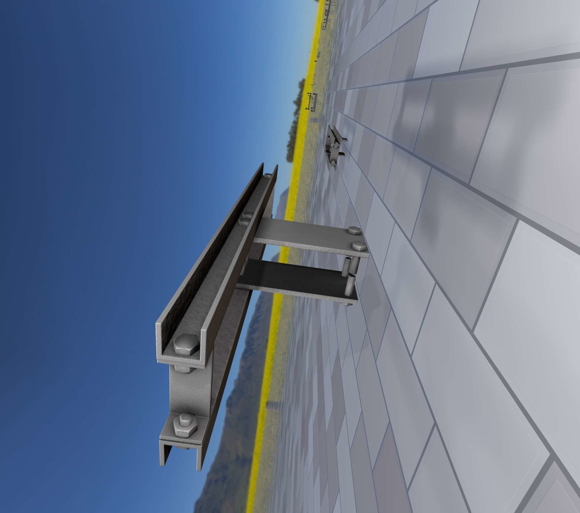 Power Pole Cross Connection 2 - Object 107 Low-poly 3D model_48