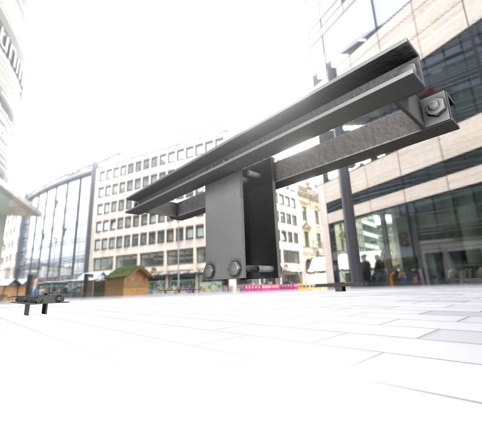 Power Pole Cross Connection 2 - Object 107 Low-poly 3D model_35