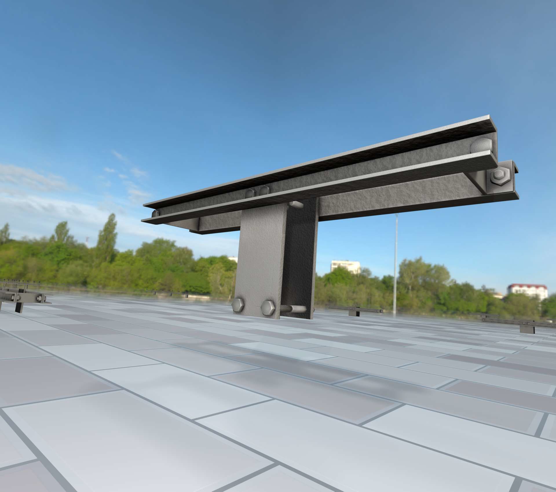 Power Pole Cross Connection 2 - Object 107 Low-poly 3D model_50