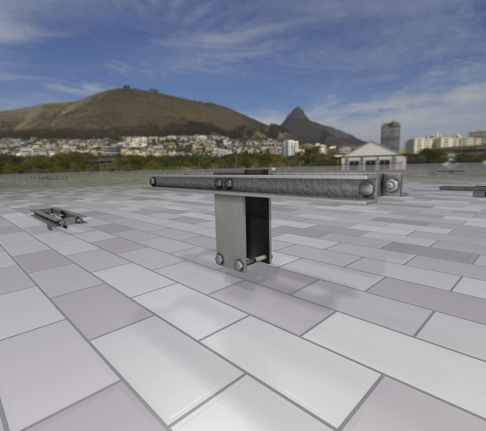 Power Pole Cross Connection 2 - Object 107 Low-poly 3D model_3