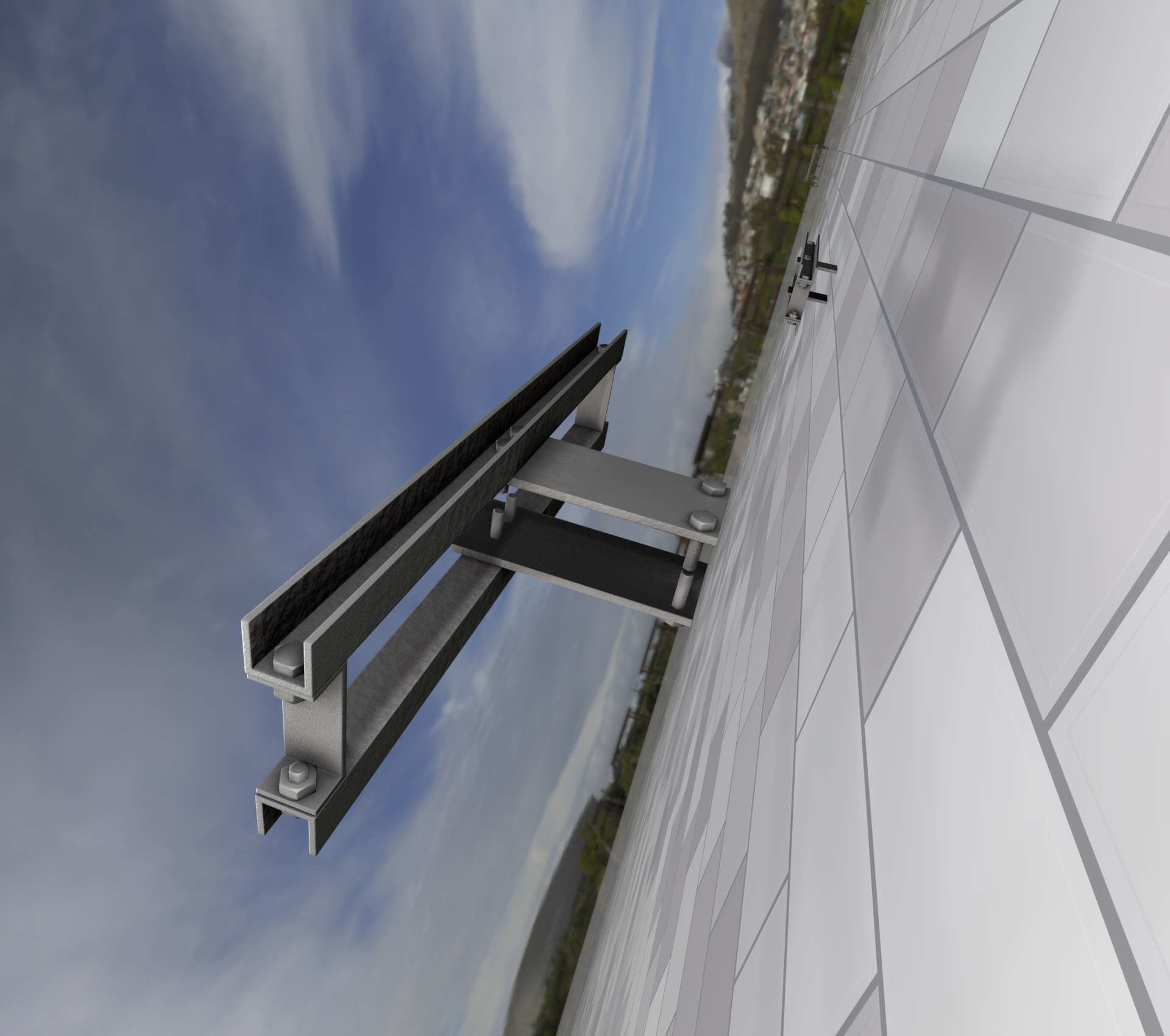 Power Pole Cross Connection 2 - Object 107 Low-poly 3D model_47