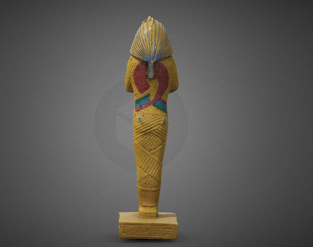 Plastic Egyptian Statue 3D 3D model_3