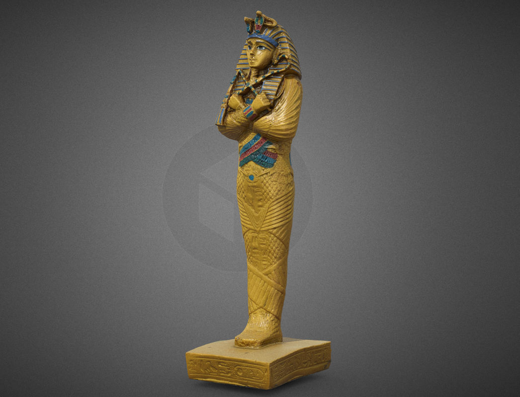 Plastic Egyptian Statue 3D 3D model_1