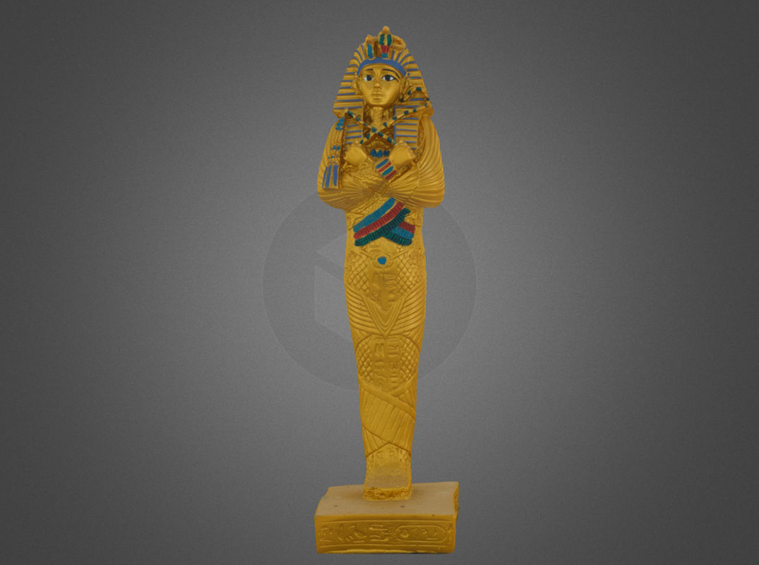 Plastic Egyptian Statue 3D 3D model_4
