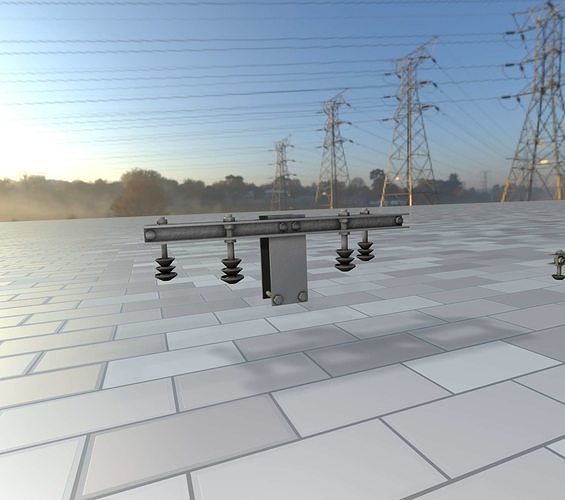 Electricity Poles Insulators 10 - Object  108 Low-poly 3D model
