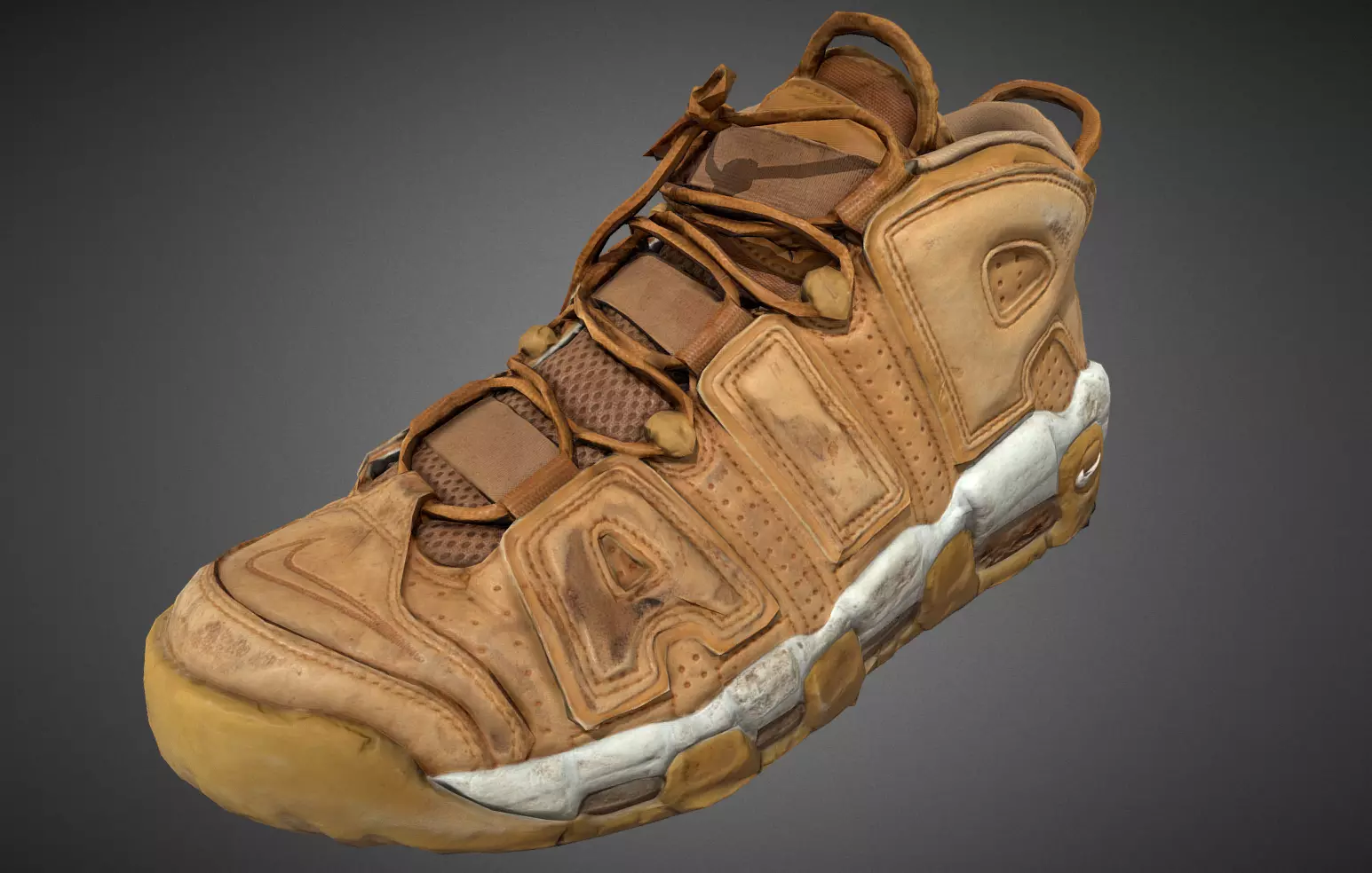 3D Nike Air More Uptem model Low-poly 3D model_0