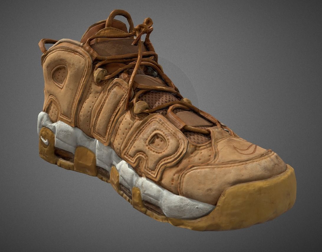 3D Nike Air More Uptem model Low-poly 3D model_2