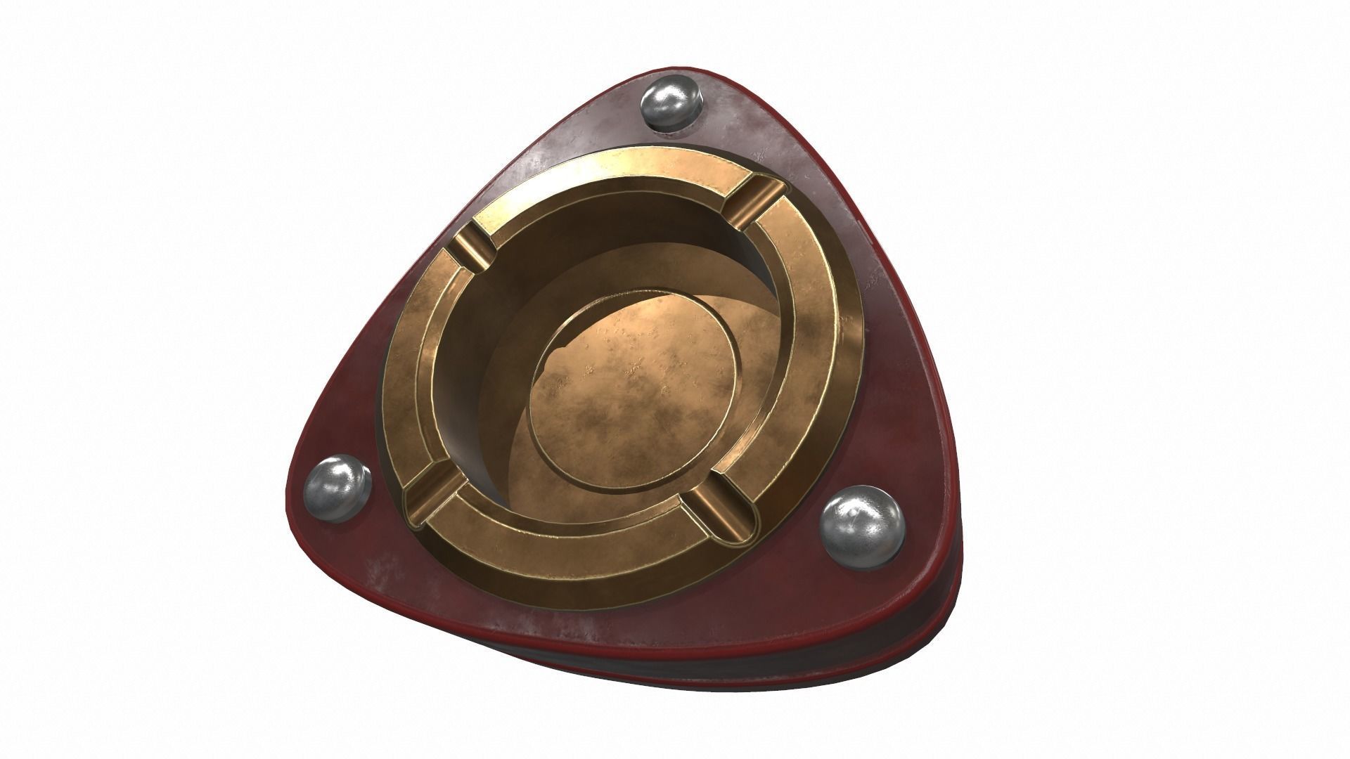 Curly ashtray 3D model_2