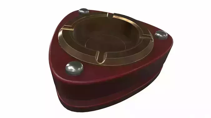 Curly ashtray 3D model