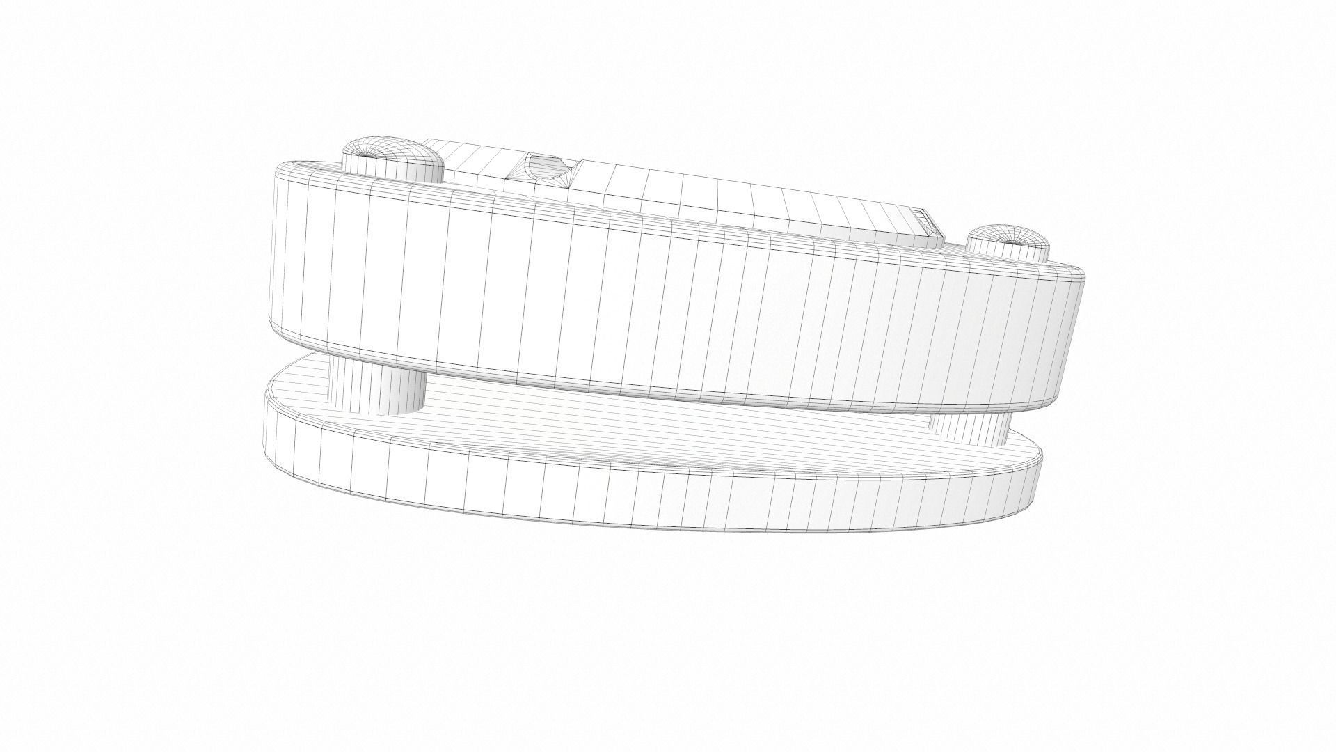 Curly ashtray 3D model_11