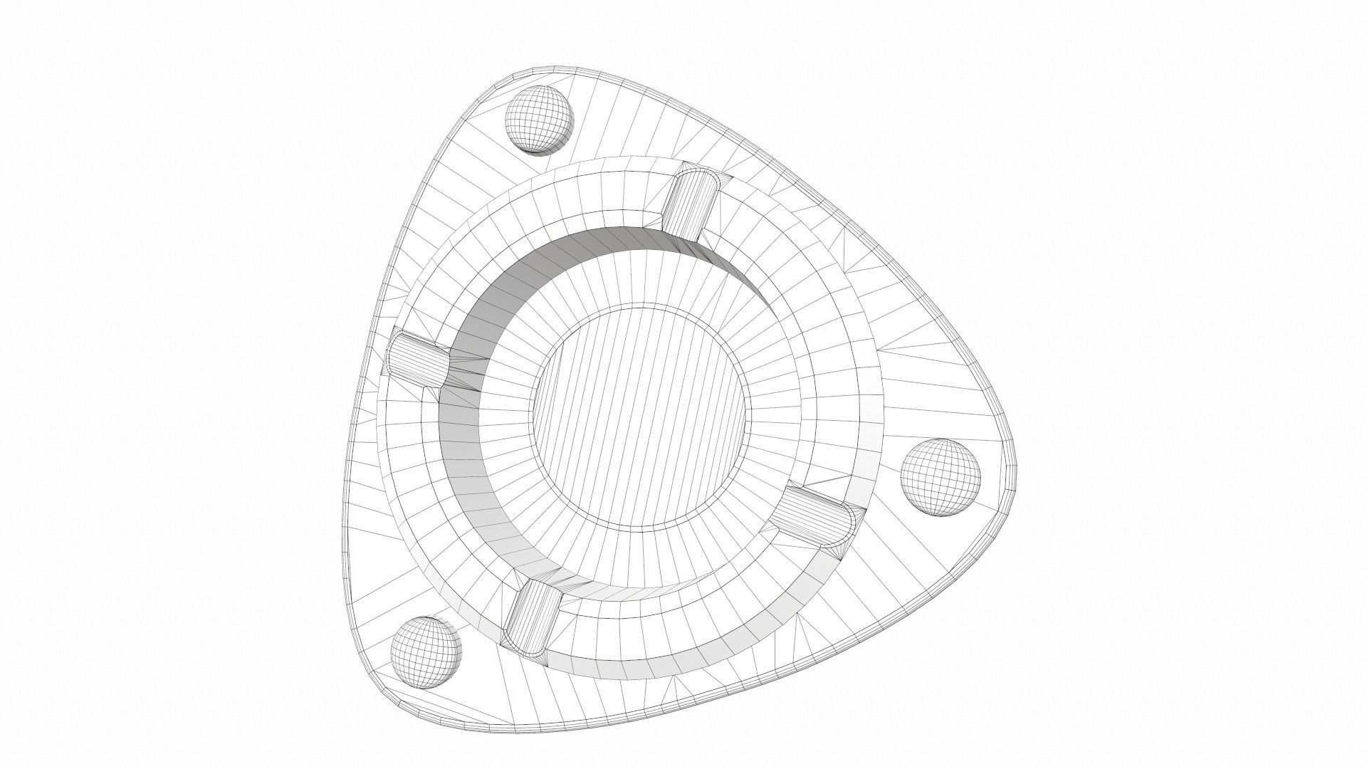 Curly ashtray 3D model_10