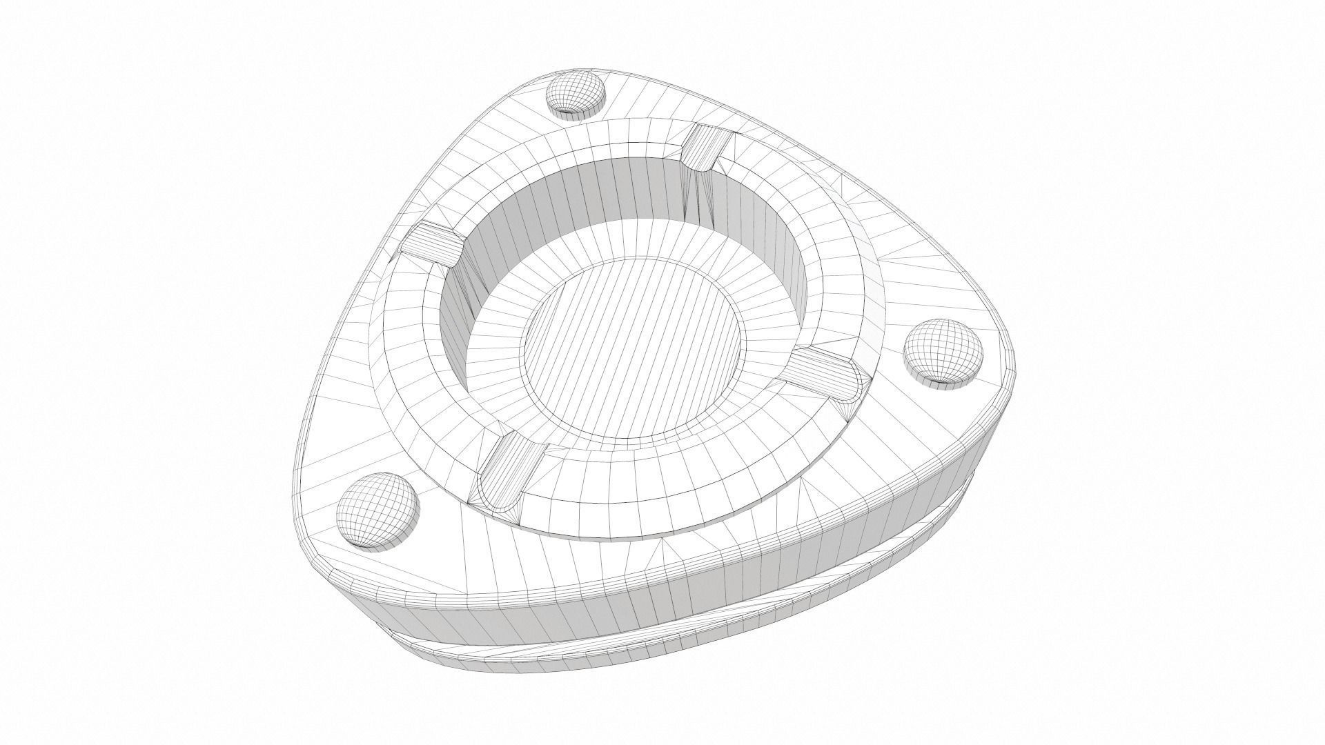 Curly ashtray 3D model_8