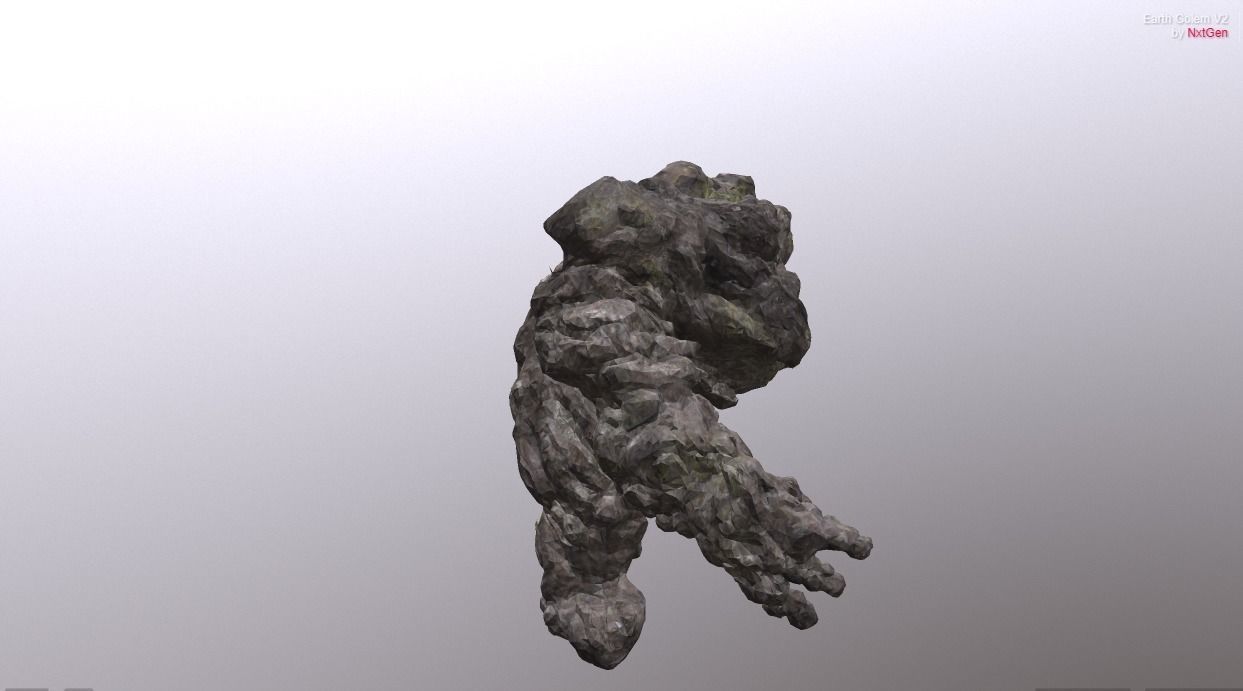 Ancient Earth Golem V2 Free low-poly 3D model_5