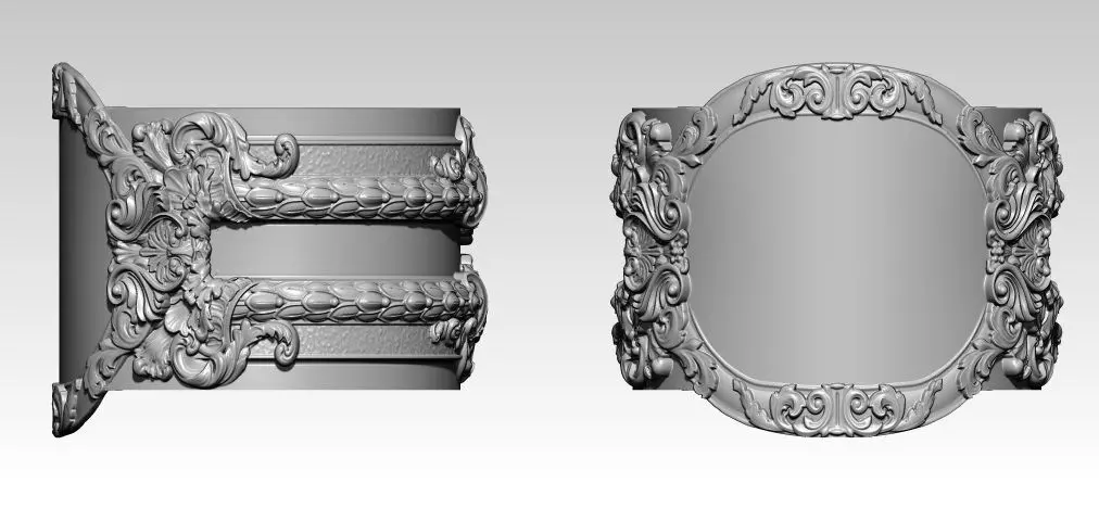 Carved Floral Pattern Rings US5 3D print model_0
