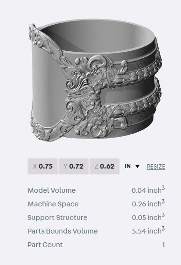 Carved Floral Pattern Rings US5 3D print model_6