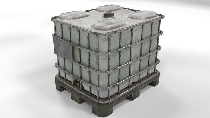 Low poly Liquid pallet Low-poly 3D model